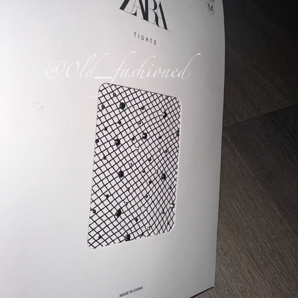 ZARA Bloggers Fav Rhinestone Fishnet Tights - Picture 14 of 14